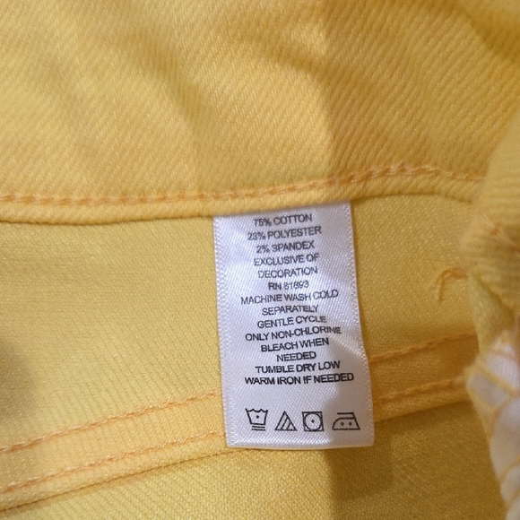 Liz Claiborne Yellow Ankle Jeans Jackie. - Picture 6 of 15